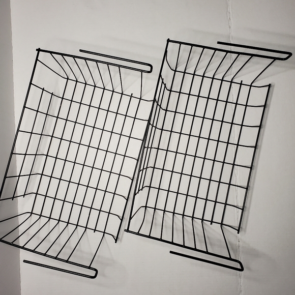 Two Smart Design Undershelf Storage Basket - Medium, Black. - Picture 4 of 4